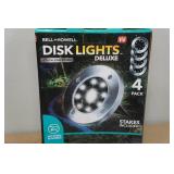 Bell & Howell Solar Disk Lights 4-Pack