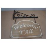 Wooden Welcome Hanging Sign