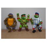 *3* Vintage Teenage Mutant Ninja Turtles Action Figures