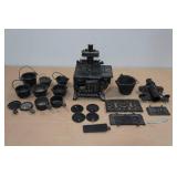 Vintage Queen Cast Iron Mini Stove with Accesssories