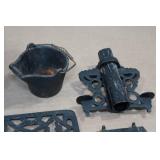 Vintage Queen Cast Iron Mini Stove with Accesssories