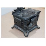 Vintage Queen Cast Iron Mini Stove with Accesssories