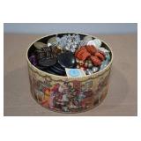 Tin Canister Full of Buttons