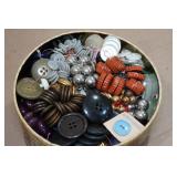Tin Canister Full of Buttons