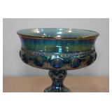 Vintage Blue Purple Indian Iridescent Carnival Glass