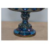 Vintage Blue Purple Indian Iridescent Carnival Glass