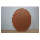 Vintage Large Oval Shaped Homco Framed Watercolor