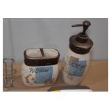 Assorted Home Décor -Towel Hooks, Soap Dispenser, Pillowcases