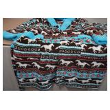 Horse Themed Robe with Slipper Socks -S/M