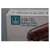 Anchor Hocking 2 Quart Baking Dish with Fiber Basket