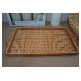 *4* Battery Powered Candles with Wicker Trays