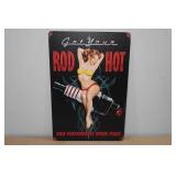 Metal Hot Rod Sign