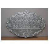 Raised Metal Laundry Room Sign
