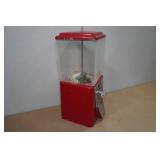 Vintage Oak 25 Cent Candy Machine with Key