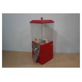 Vintage Oak 25 Cent Candy Machine with Key