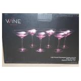 Set of 6 Light Purple Champagne Coupes