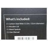 Carbon Steel Wok 12.5" with Utensils