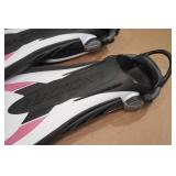 Cressi Reaction EBS Dive Fins -XS, White/Pink