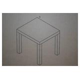 American Home Parsons Modern End Table -Espresso