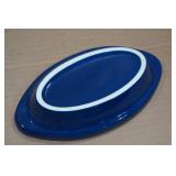 6 Cobalt Blue Oval Casserole Plates