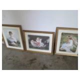 3pc Little Girl Angel themed framed...