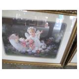 3pc Little Girl Angel themed framed...