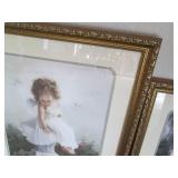 3pc Little Girl Angel themed framed...