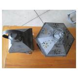 2pc Oil Rubbed Bronze Metal Lantern...