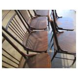 6pc Antique Straight spindle back c...