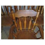 4pc hardwood spindle back chairs (1...