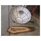Vintage Metal framed hanging light ...