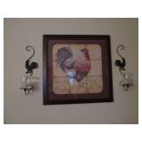 Cocky Rooster framed wall art with ...