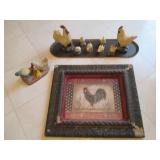 Collection of Hen and Rooster figur...