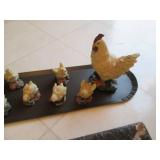 Collection of Hen and Rooster figur...