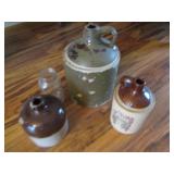 Stoneware water jug grouping with a...