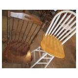 White and natural hardwood swivelin...