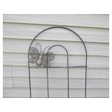 Decorative metal arched trellis and...