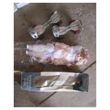 16" Porcelain doll and vintage roll...