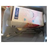 3pc box and storage tote lot contai...