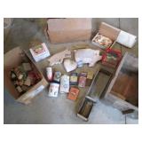 Antique Wood crate box, can crusher...