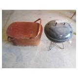 Vintage Wicker Rattan lidded dual h...