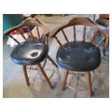 Pair of Vintage padded seat- short ...