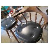Pair of Vintage padded seat- short ...