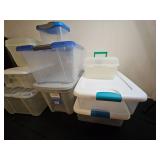 Lot of Plastic Storage Totes and Containers