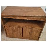 Wooden Cabinet with Double Doors and Shelving