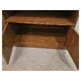 Wooden Cabinet with Double Doors and Shelving