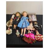 Lot of Vintage Dolls in Various Dresses