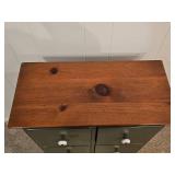 Vintage 6-Drawer Wooden Storage Unit with Laserline CD Organizer