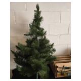 Small Christmas Tree with Lights and Ornaments