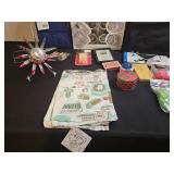 Assorted Household Items Including Bear Plush, Storage Rack, and More